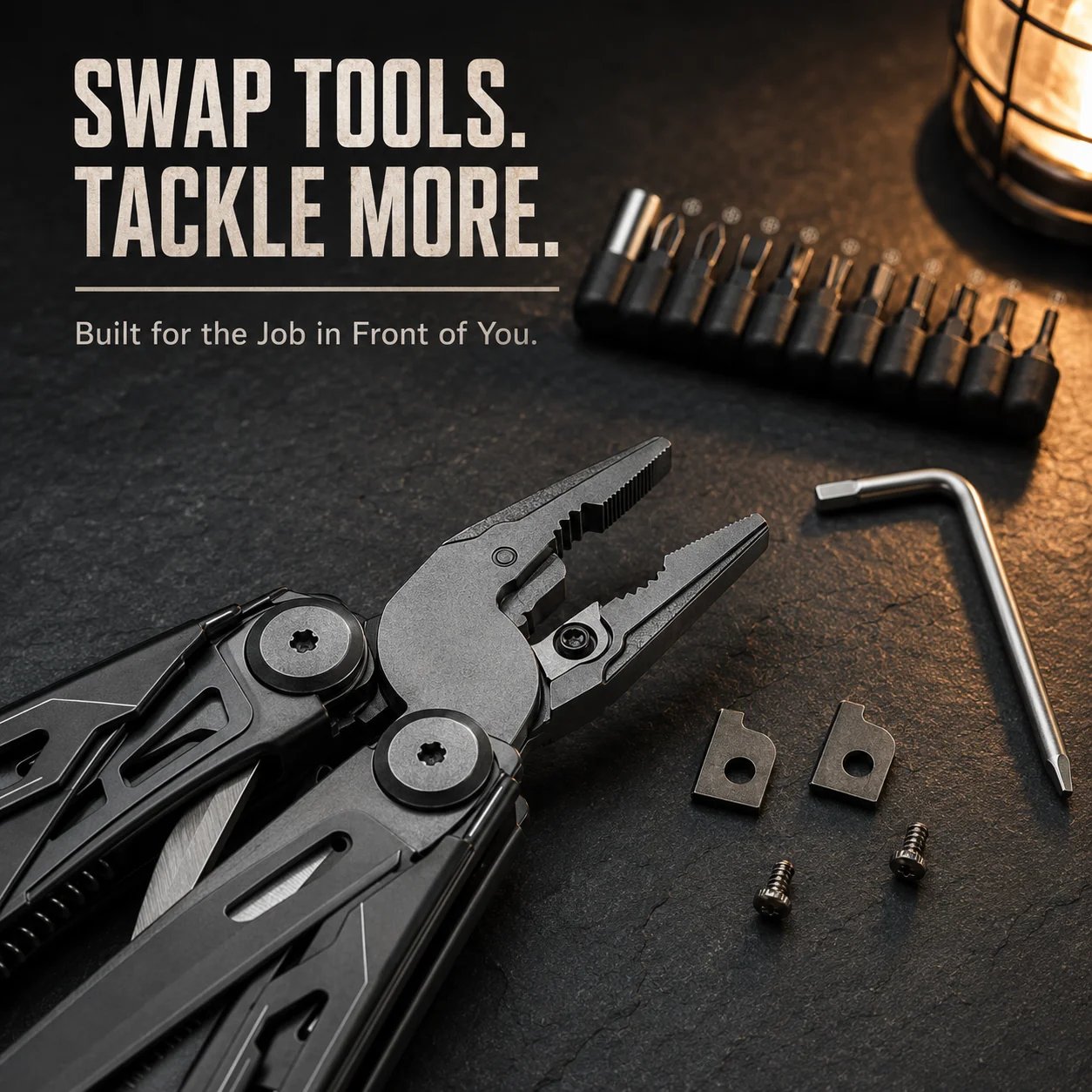 16-in-1 Multitool with Large Scissors โ Compact Outdoor Tool