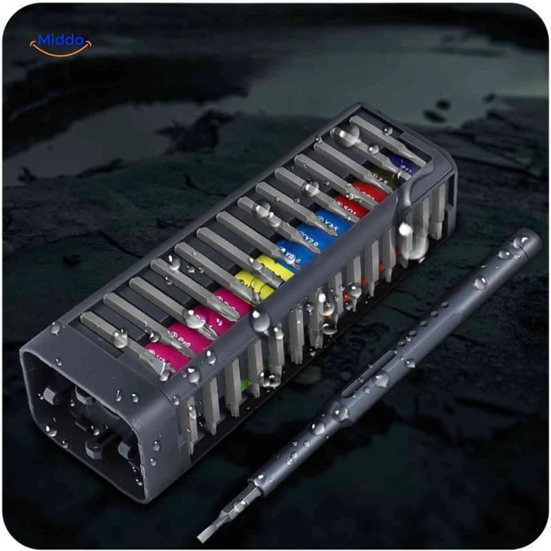 Magnetic precision screwdriver bits