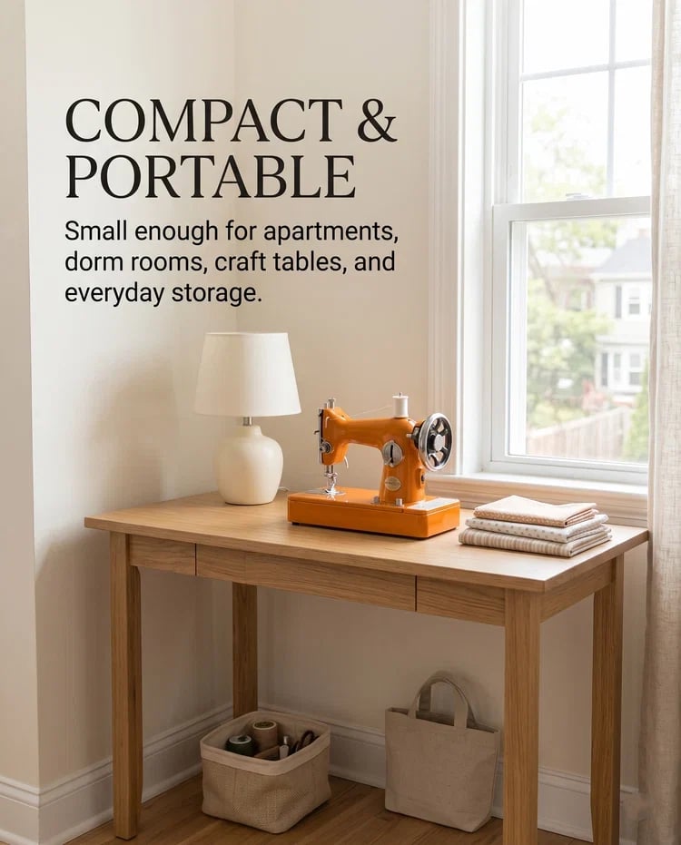 Compact portable mini sewing machine