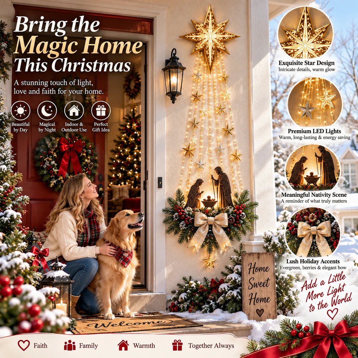 Bethlehem Star faith Christmas home decor