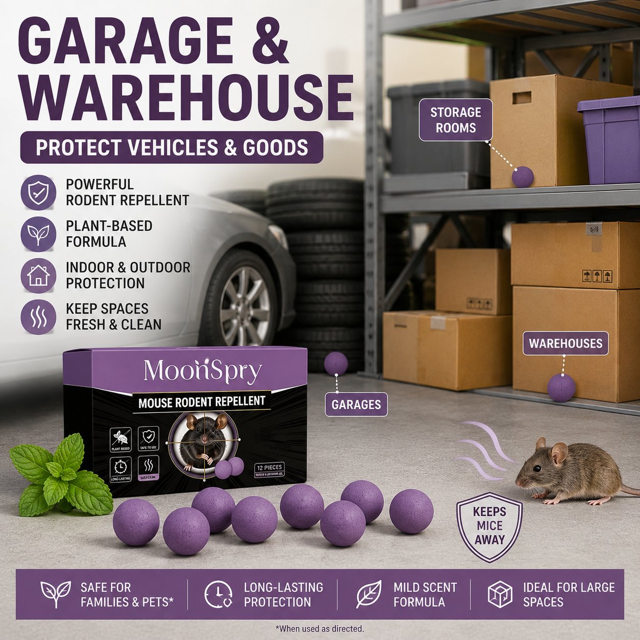 mouse repellent balls for closets cabinets and pantries