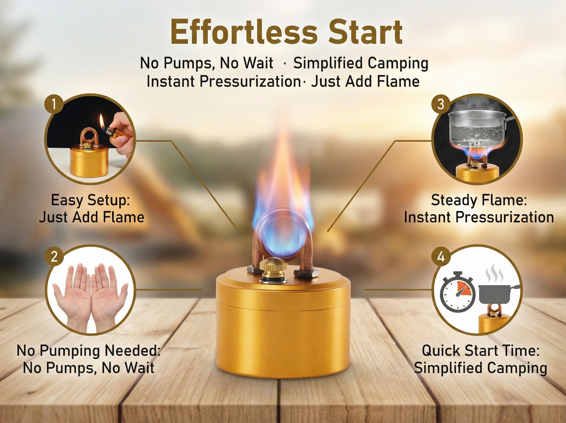 Self-Pressurized Alcohol Stove, Lightweight Aluminum & Copper Burner for Hiking & Survival Camping, High-Efficiency Cooking with Windproof Stand, Camping Accessories, Copper Tube, Compact And Portable, Aluminium, Camping Equipment, Portable Kitchen Self-Pressurized Alcohol Stove, Lightweight Aluminum & Copper Burner for Hiking & Survival Camping, High-Efficiency Cooking with Windproof Stand, Camping Accessories, Copper Tube, Compact And Portable, Aluminium, Camping Equipment, Portable Kitchen