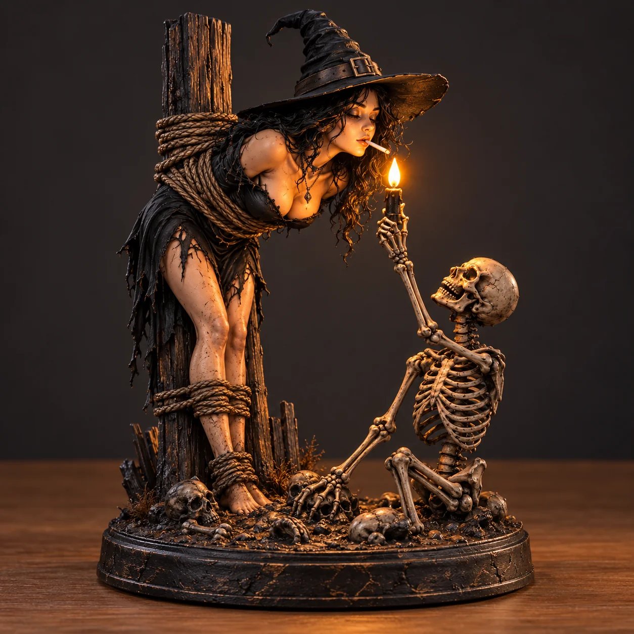 Glowing Skeleton Flame Detail