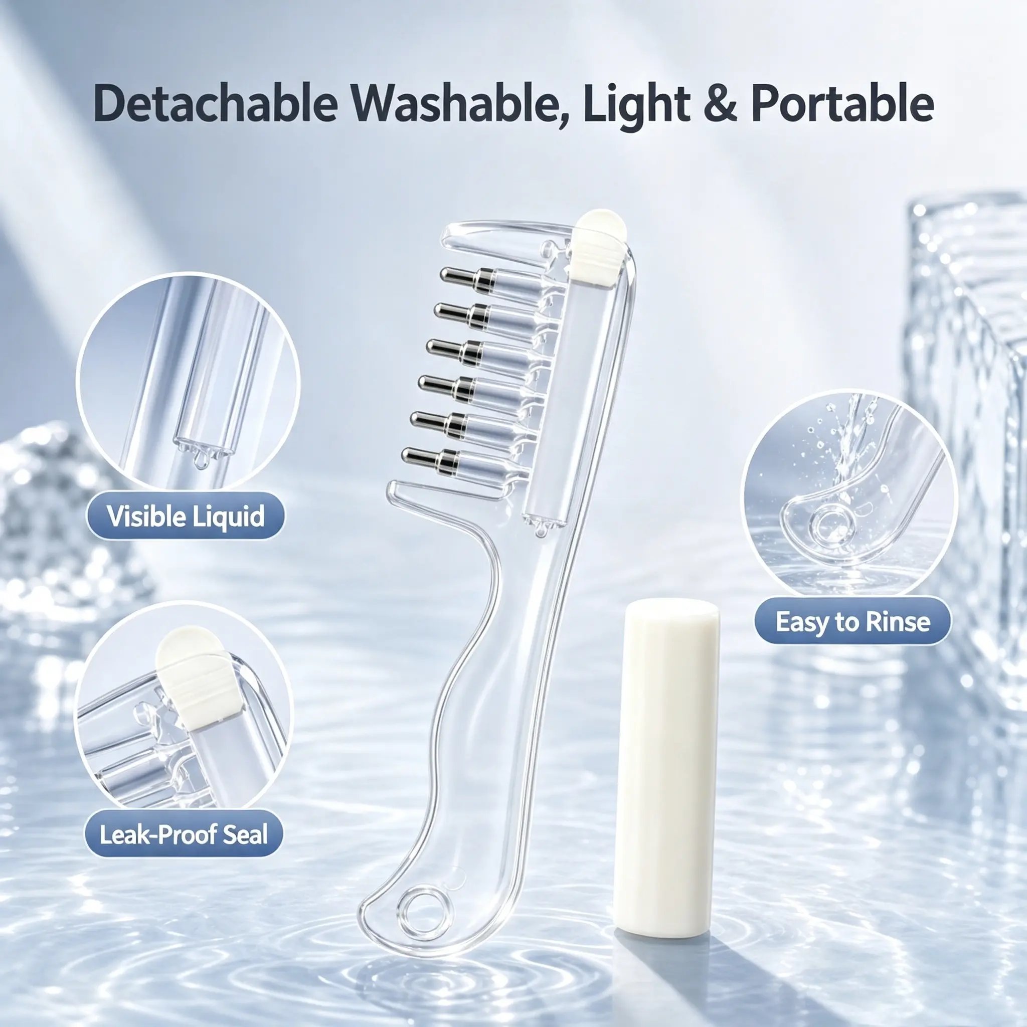 Cleaning scalp applicator after use