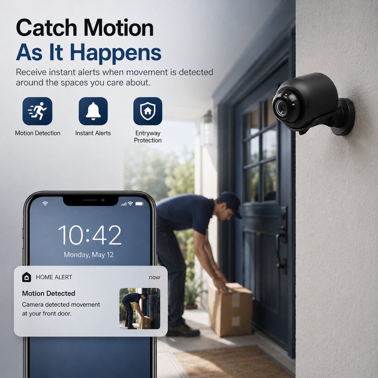 motion detection alert from X5 home camera