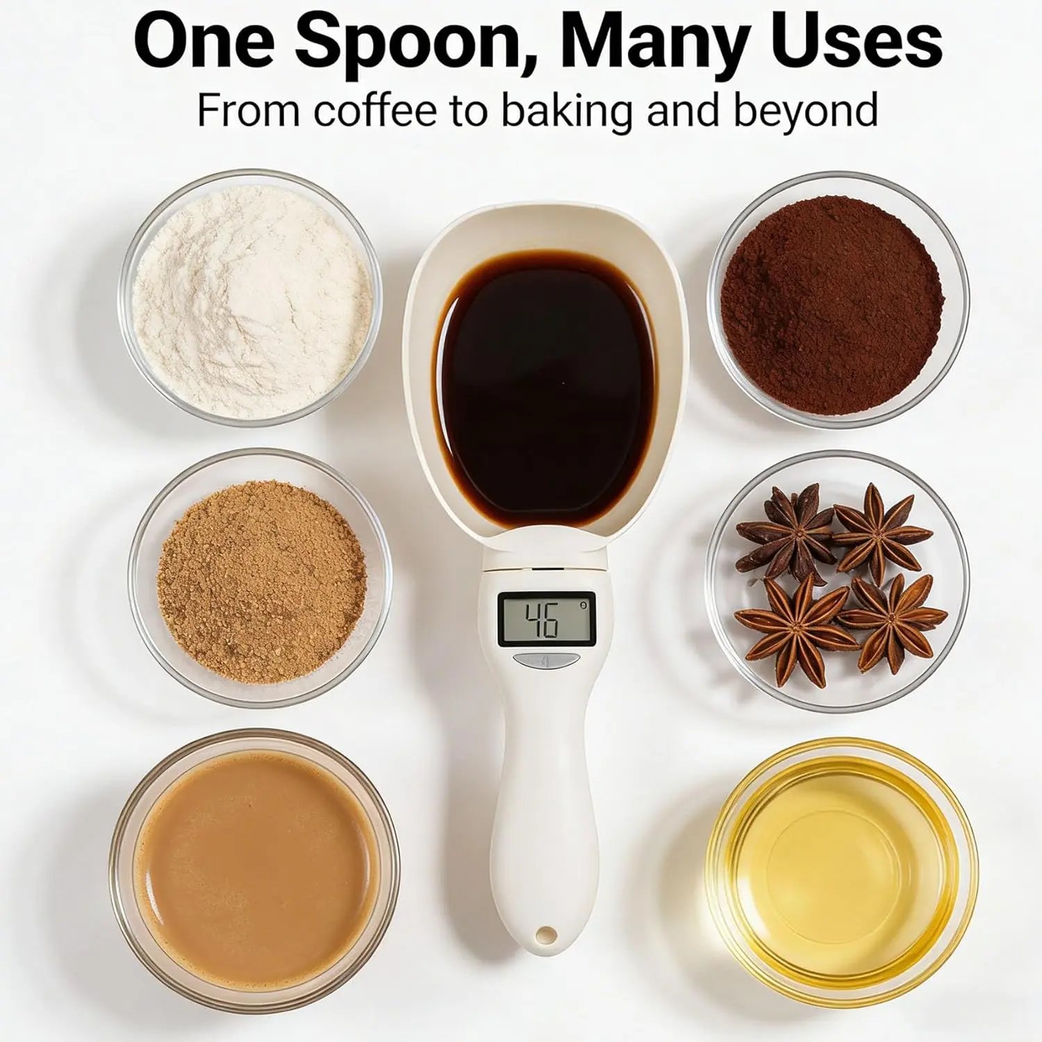 One spoon for many kitchen uses