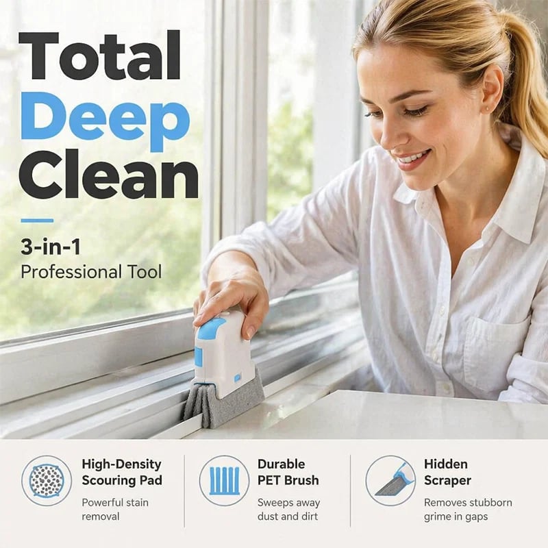 3-in-1 window track cleaning tool