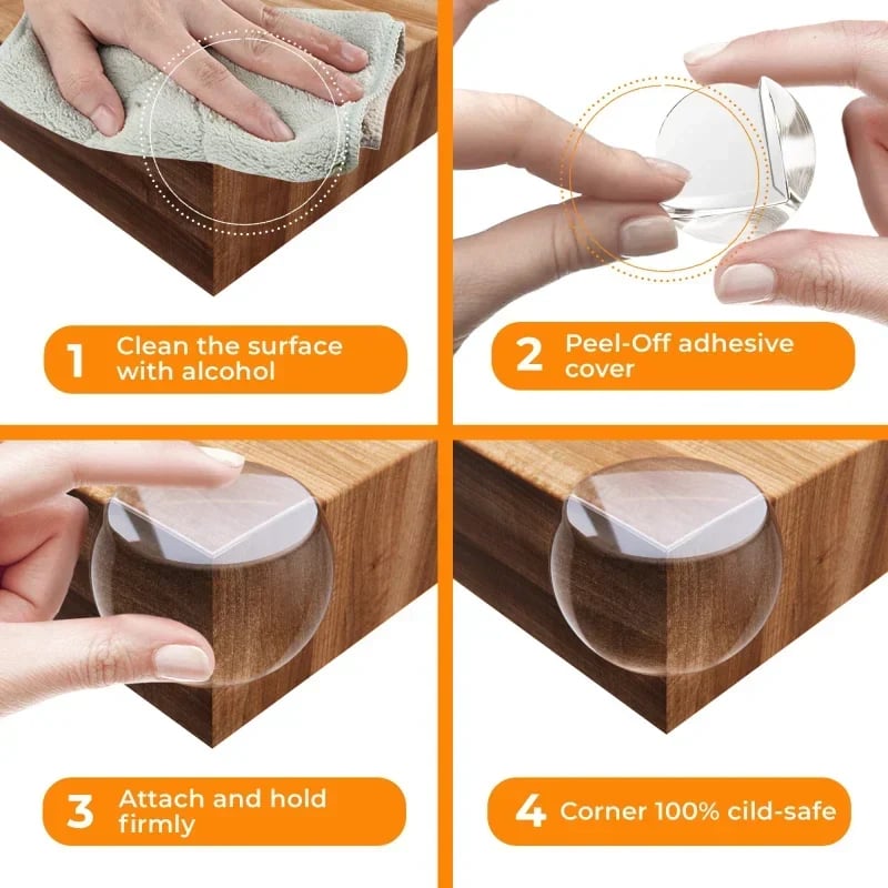 (2022 Mother's Day Promotion) Baby Safety Silicone Protector Set of 4 Pcs