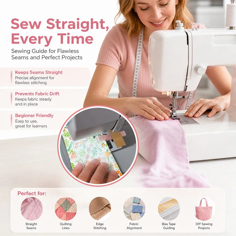 Sewing positioning guide for home sewing projects