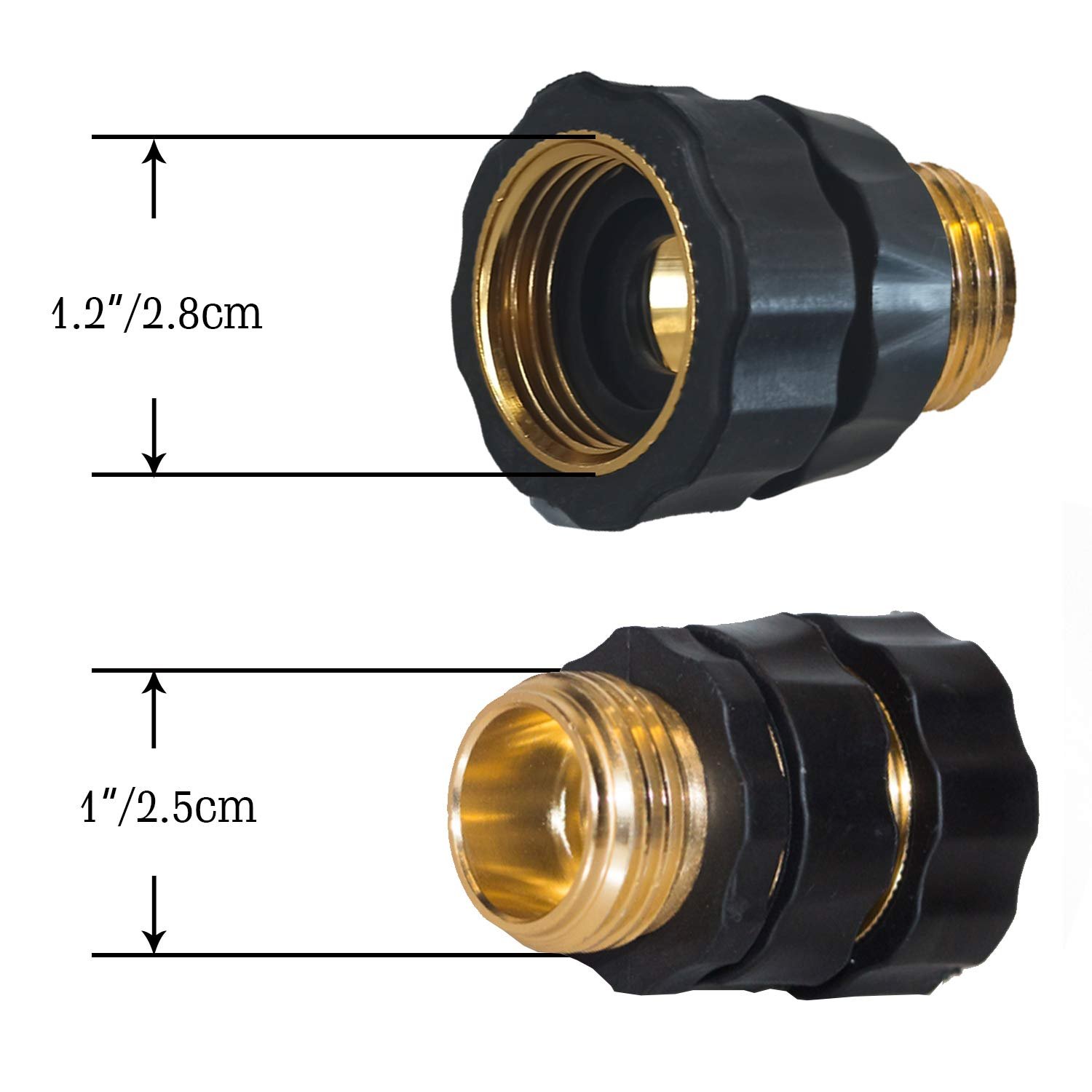 Standard 3/4 inch garden hose connector fitting