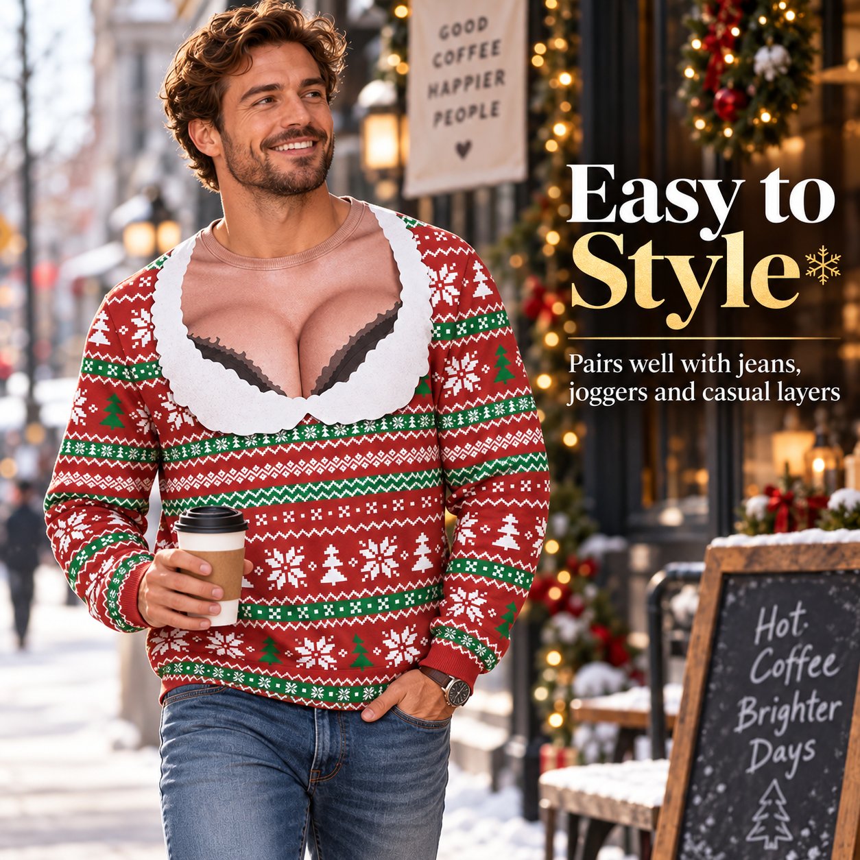 Funny Christmas sweatshirt holiday party occasions