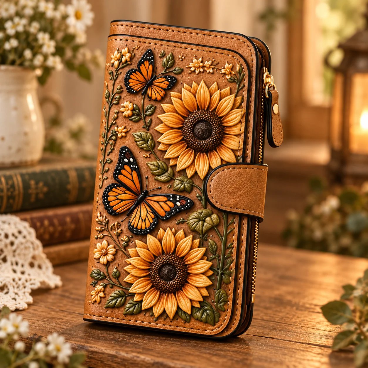 Vintage Embossed Art Wallet โ 10 Story-Inspired Designs
