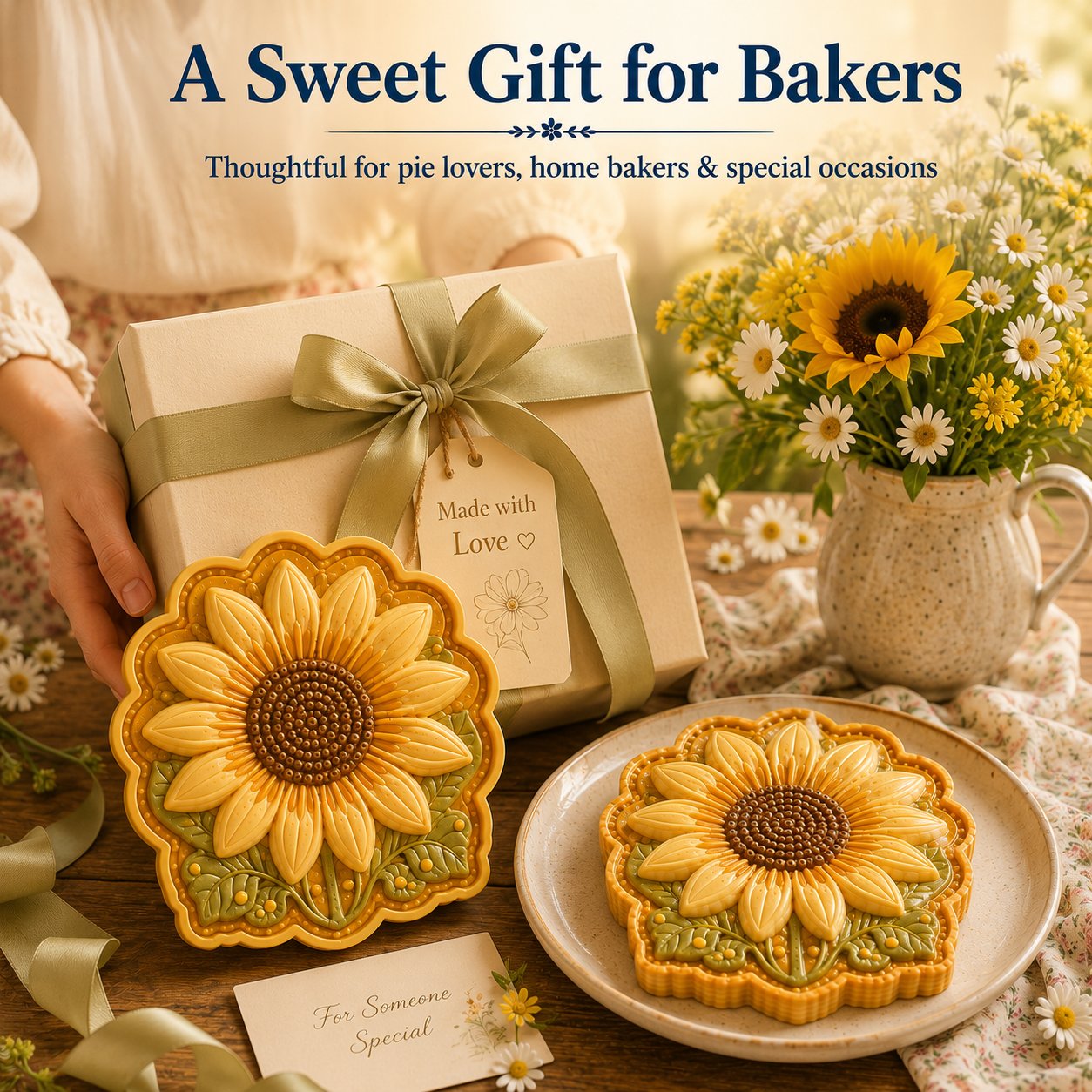 Spring pie molds gift for bakers and garden lovers