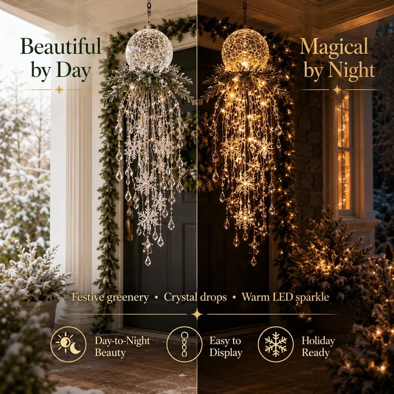 Crystal Cascade Christmas light collection