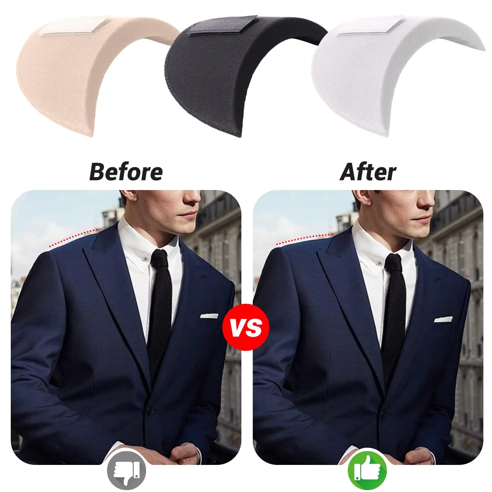 Shoulder Keypads 2 Pairs Set-in Shoulder Pads - Renewdone