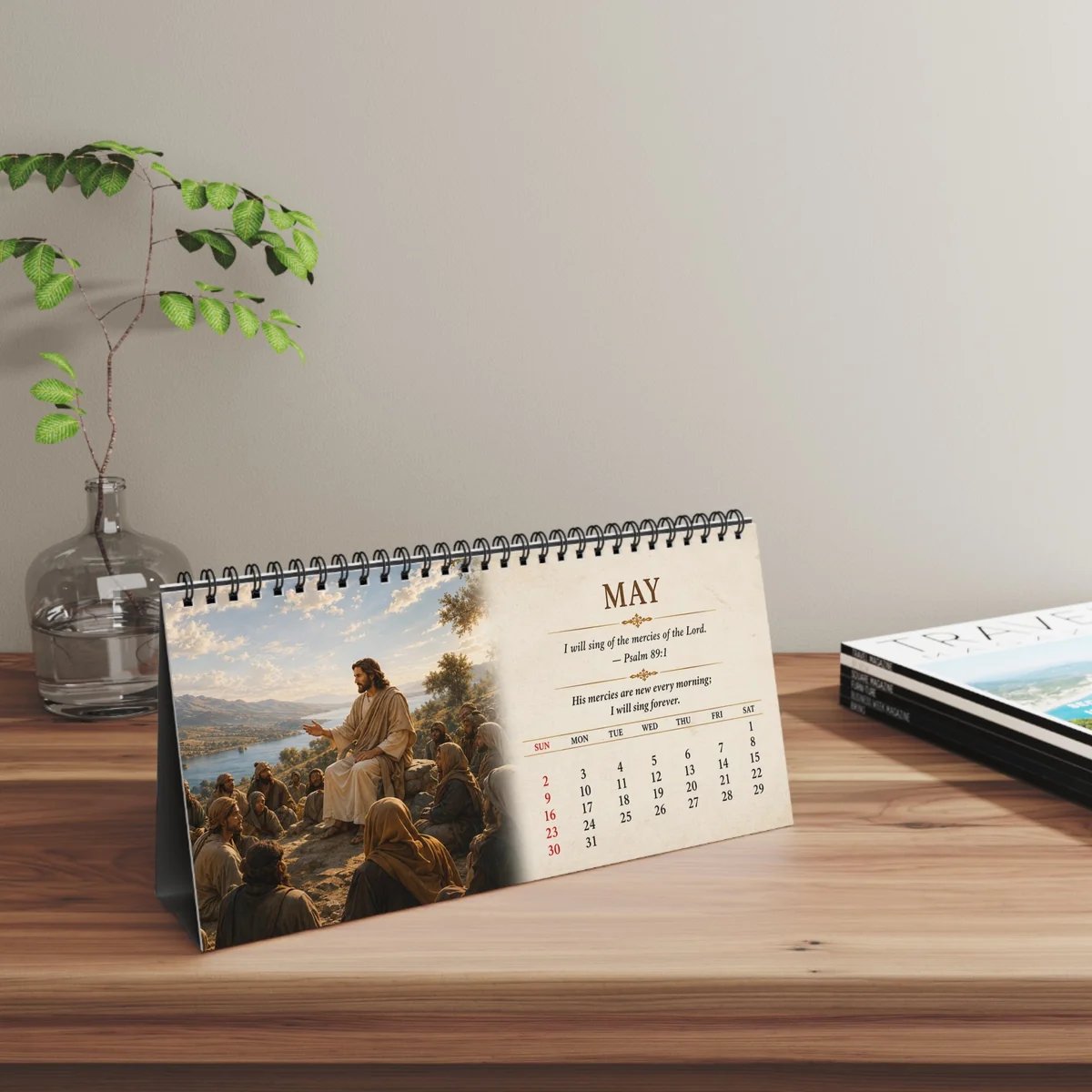 Christian desk calendar display