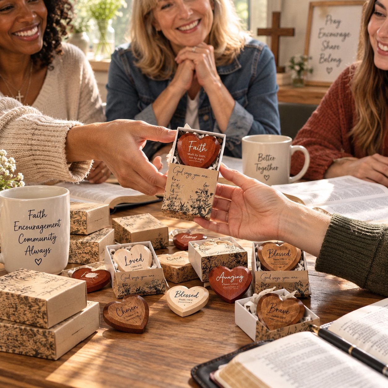Christian heart gift set quantity