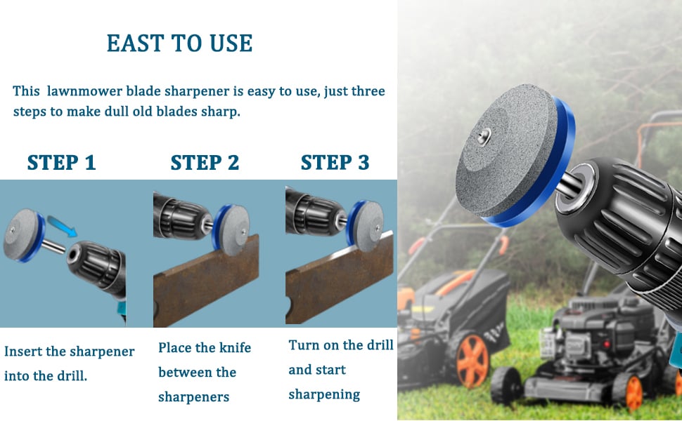 How to use lawn mower blade sharpener