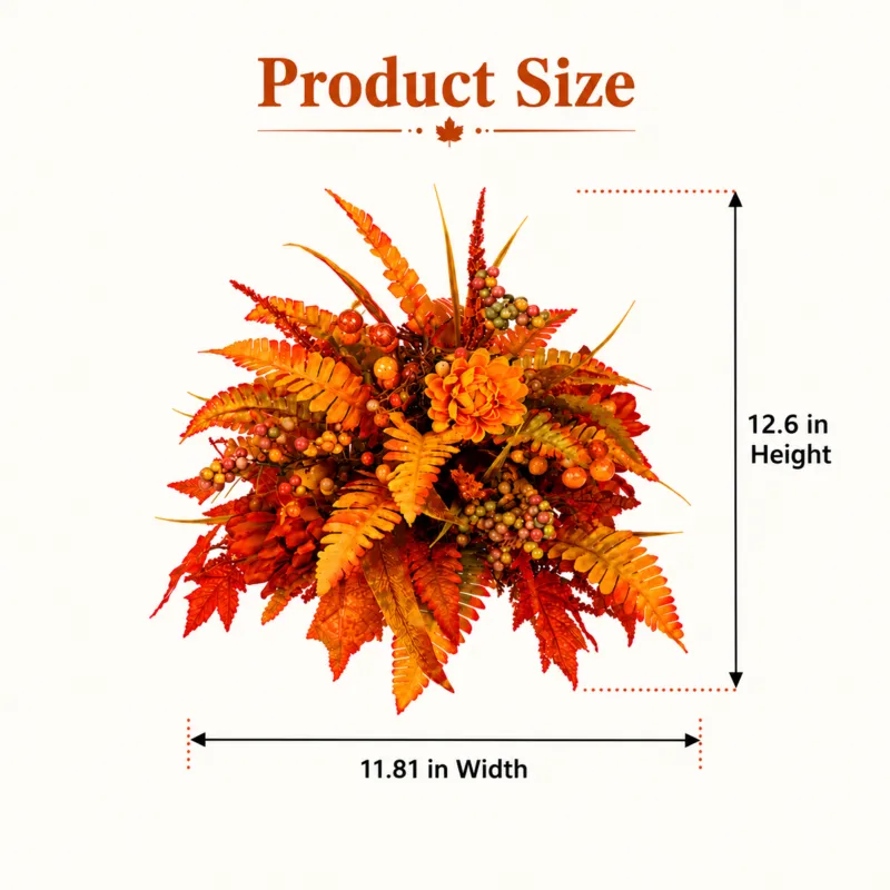Size guide for the Autumn Harvest Floral Garden Stake Arrangement
