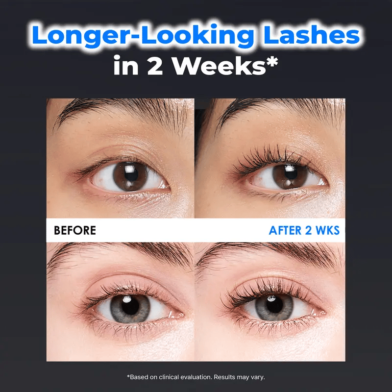 Before and after lash comparison