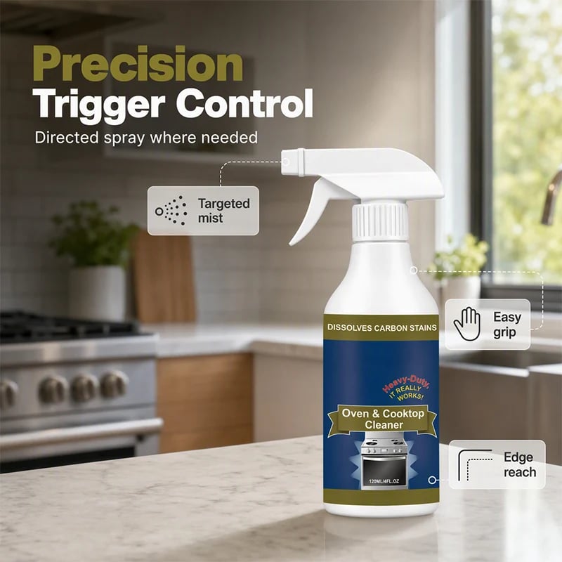 Precision trigger oven cleaner