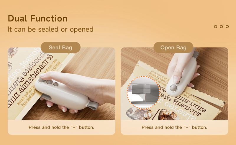 Mini snack bag sealing machine,Portable mini plastic bag sealer 2 in 1, plastic material, rechargeable, suitable for sealing and sealing snacks, coffee and pet food packaging Kitchen Preservation,Gift for Christmas New Year Mini snack bag sealing machine,Portable mini plastic bag sealer 2 in 1, plastic material, rechargeable, suitable for sealing and sealing snacks, coffee and pet food packaging Kitchen Preservation,Gift for Christmas New Year