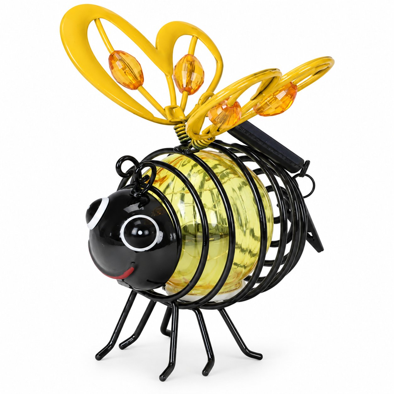 Yellow solar bee garden light product view