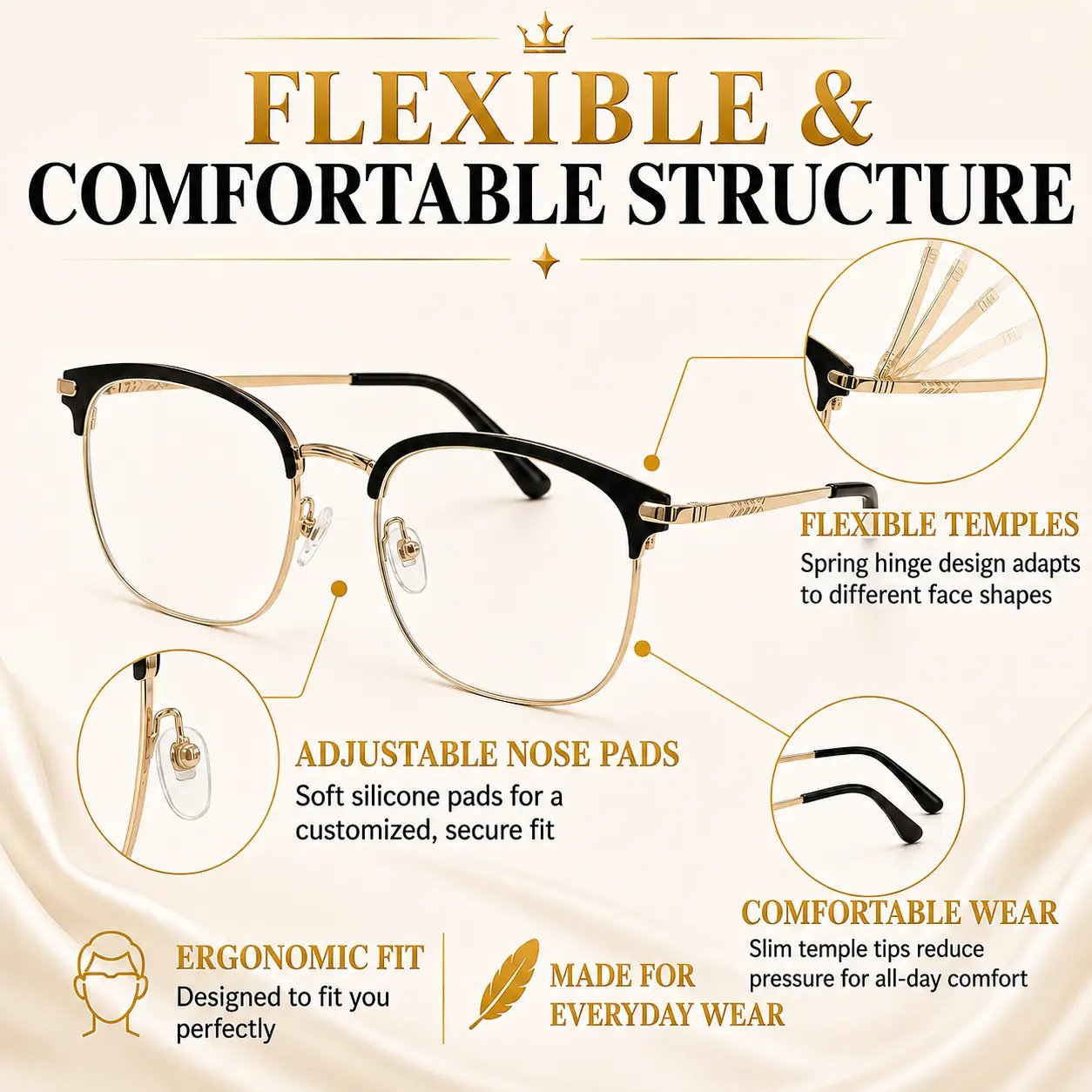 Flexible Details for a More Comfortable Fit
