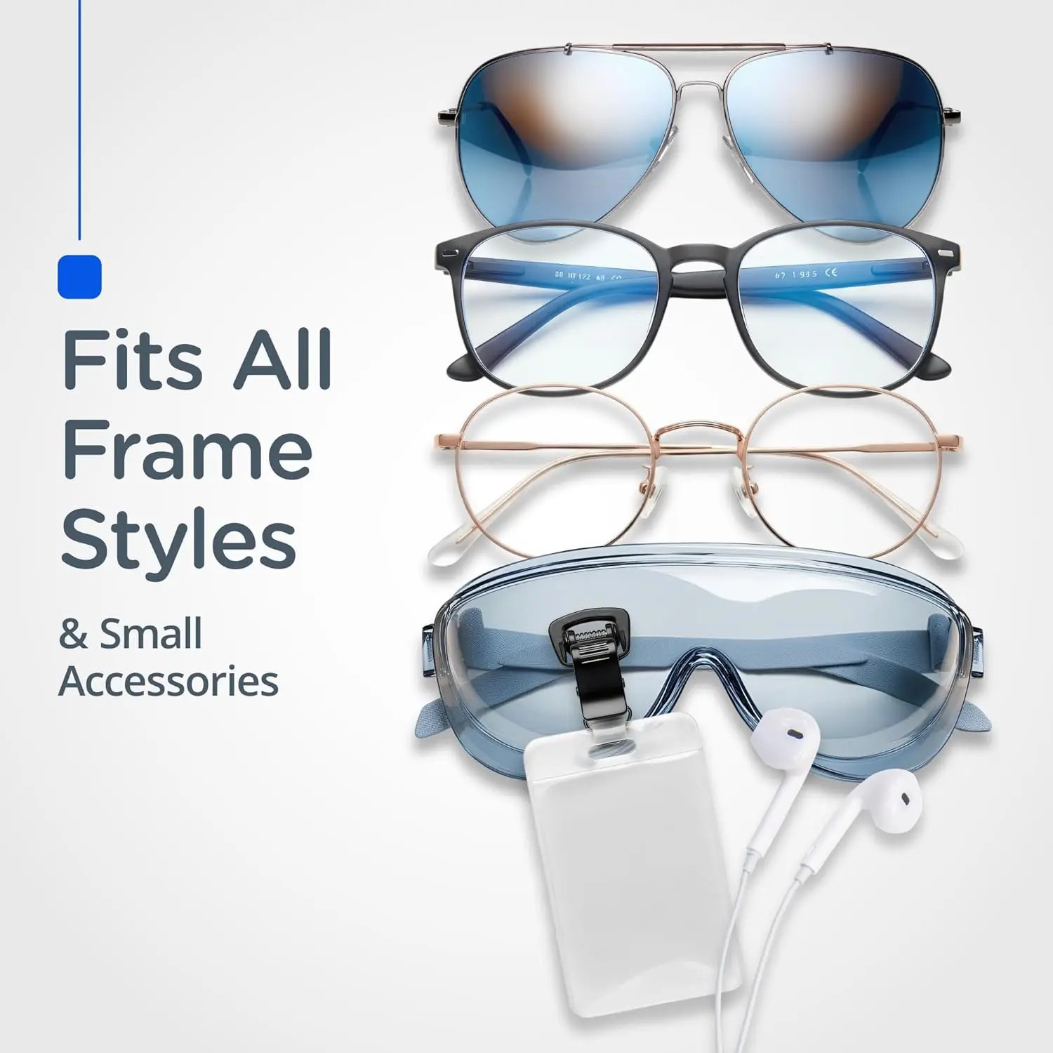 Magnetic holder fits many eyeglass frames