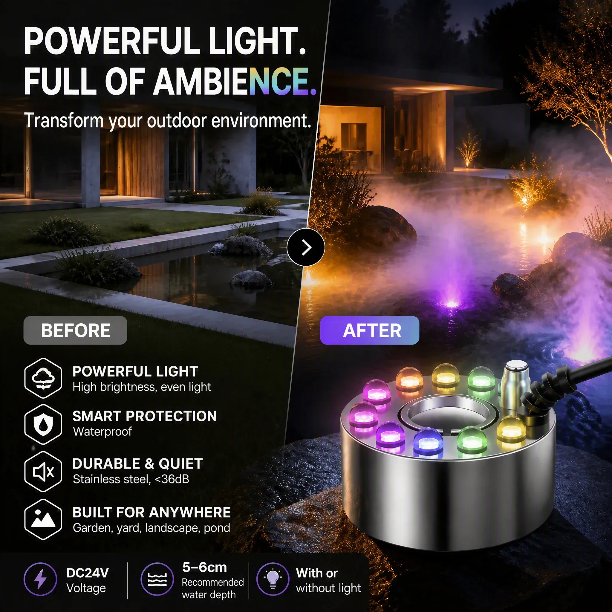💨 Cool Mist, Colorful Light