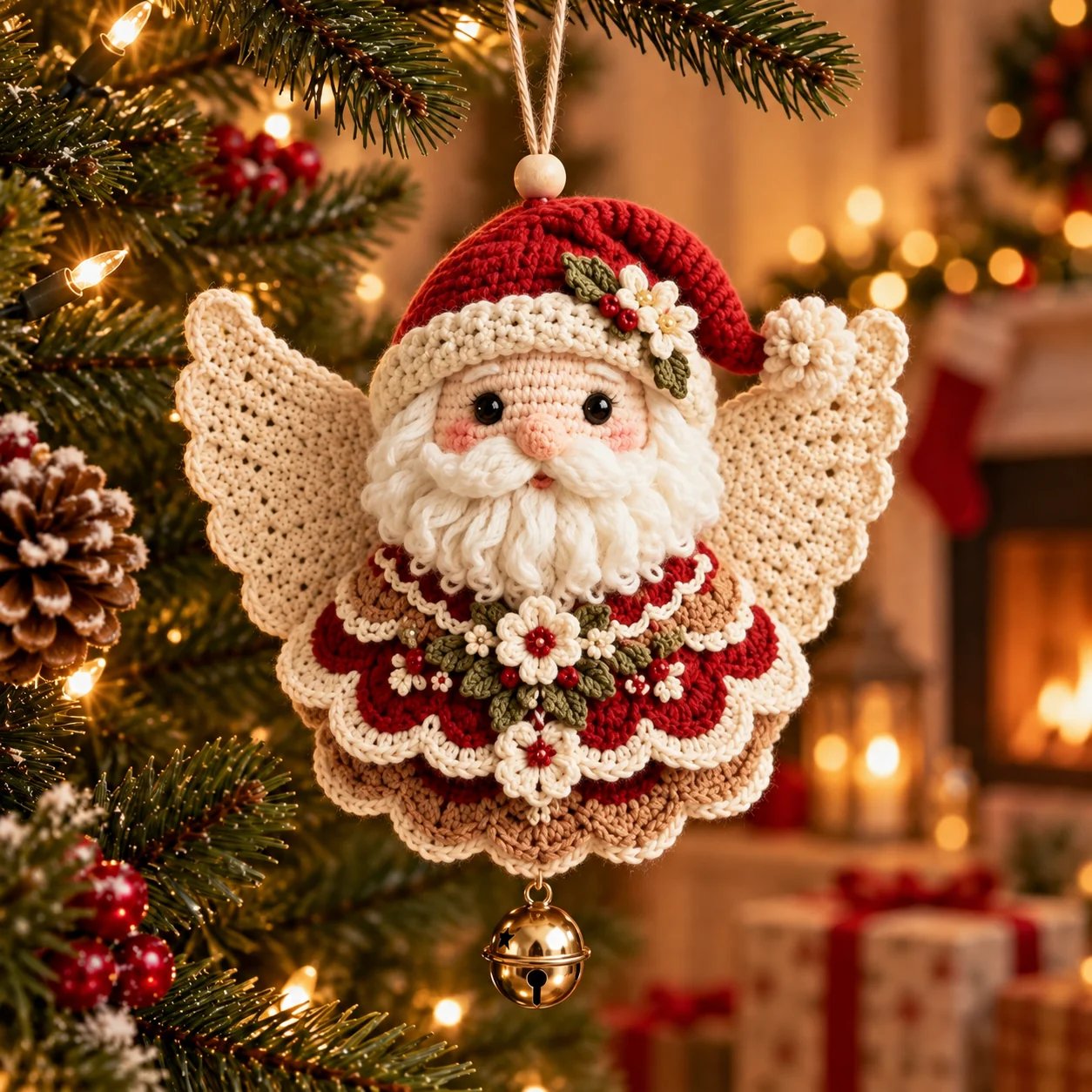 Santa Angel DIY Crochet Ornament