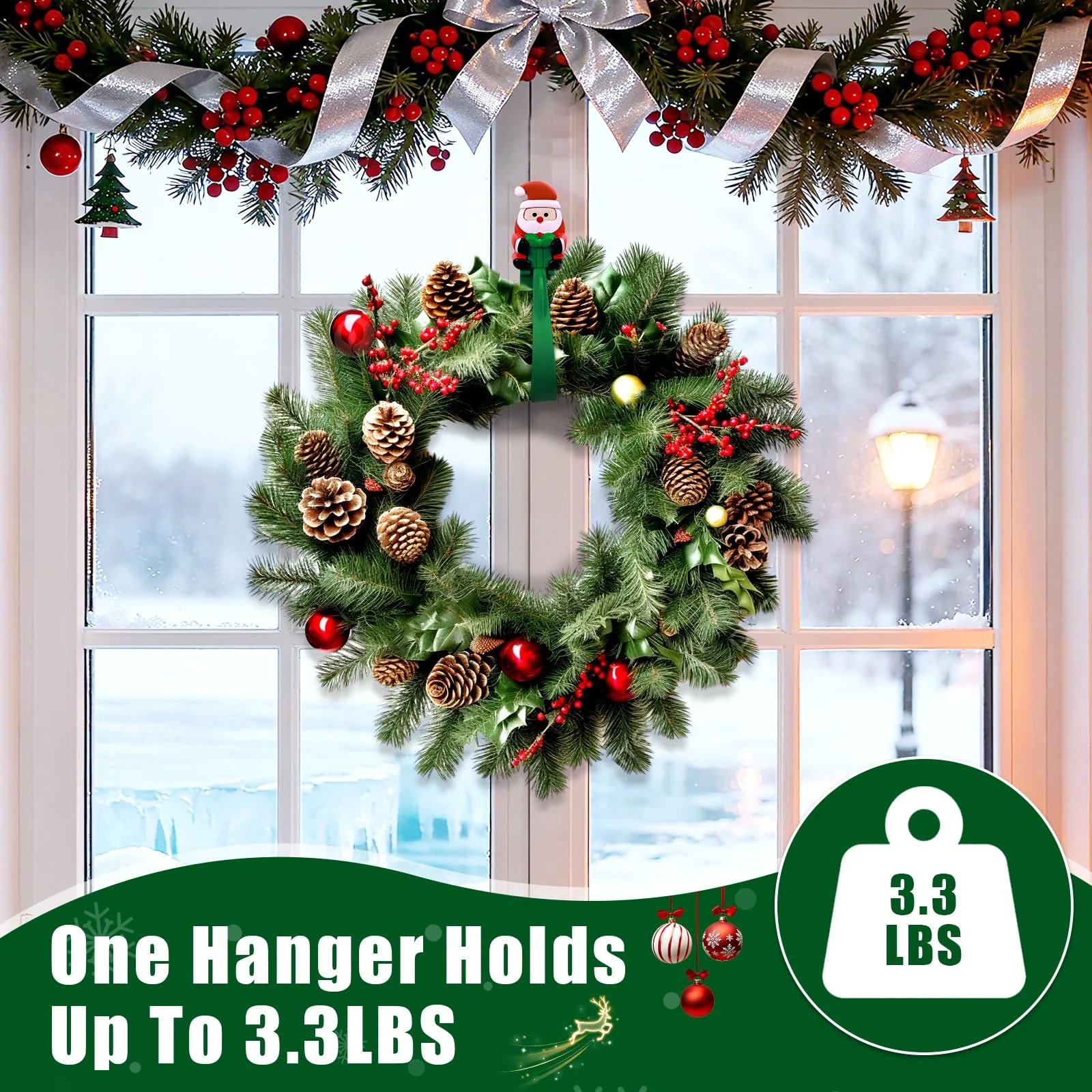 Santa adhesive hooks set Santa adhesive hooks set