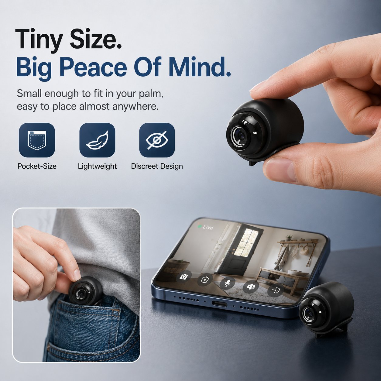 compact pocket size X5 wireless camera