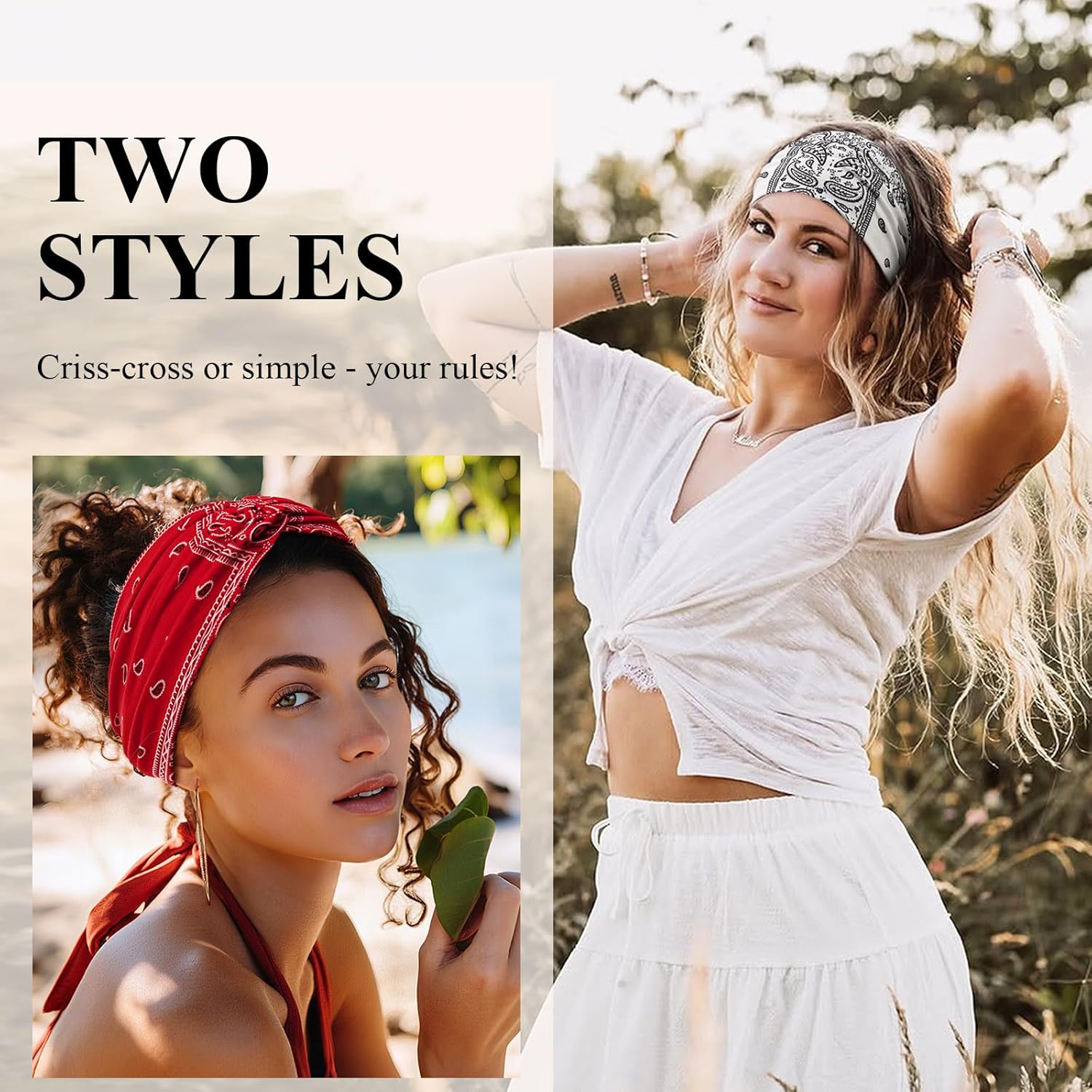 Headband use scenes for daily wear and workouts