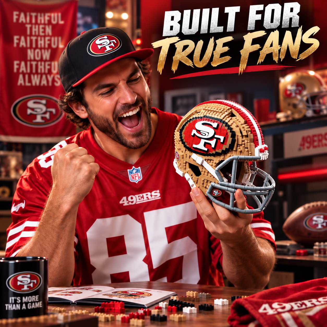 Buildable football helmet construction set for collectors