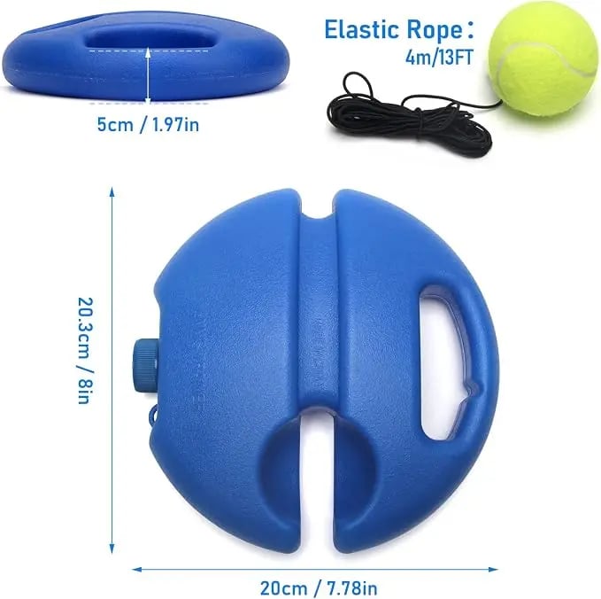 Tennis trainer dimensions and setup