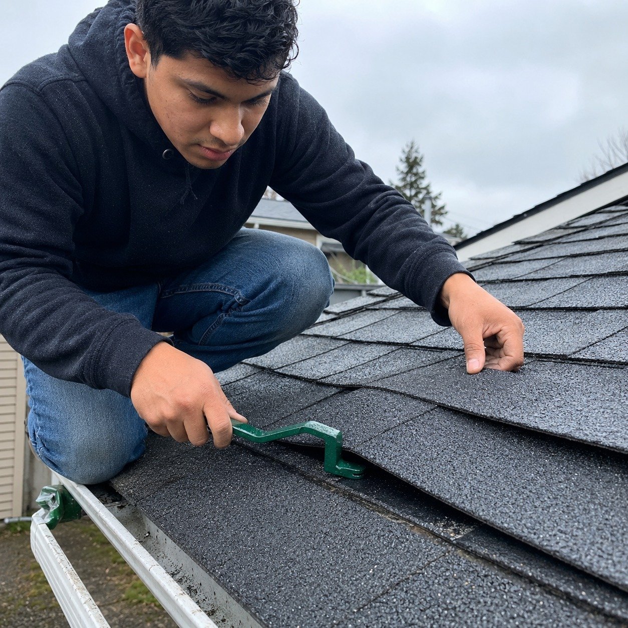 Ethan J. using the Roofing Snake
