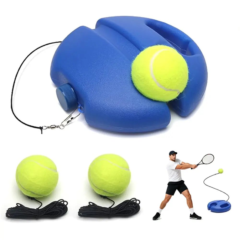 Two-piece portable tennis trainer set