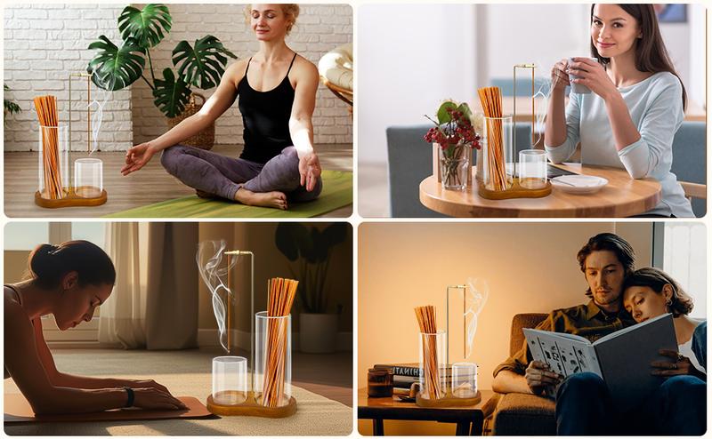 2-in-1 incense and candle holder